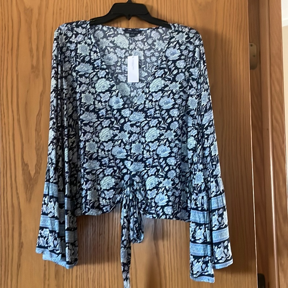 Brand new boho top with bell sleeves